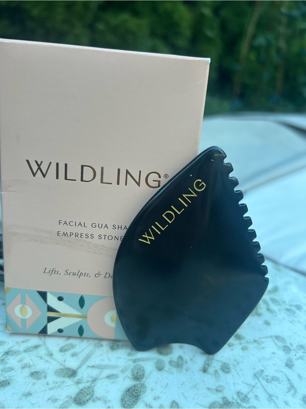 Wildling Black Facial Gua Sha - Empress Stone Sculpting Tool